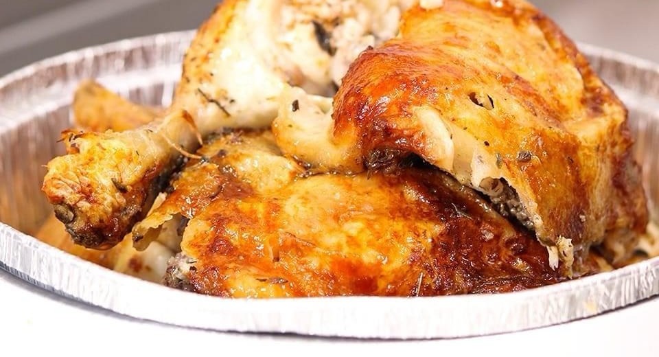 Pollo asado al horno - Asador Sandeman Jerez